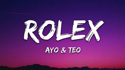 rolex teo and ayo lyrics|rollie lyrics song.